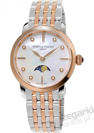 ZEGAREK FREDERIQUE CONSTANT SLIMLINE LADIES MOONPHASE FC-206MPWD1S2B