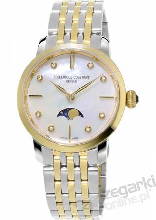 ZEGAREK FREDERIQUE CONSTANT SLIMLINE LADIES MOONPHASE FC-206MPWD1S3B