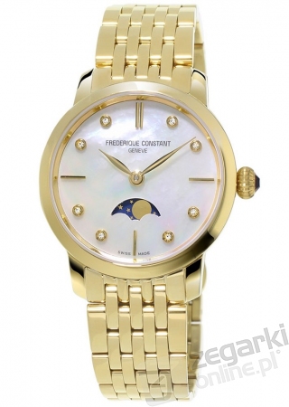 ZEGAREK FREDERIQUE CONSTANT SLIMLINE LADIES MOONPHASE FC-206MPWD1S5B