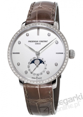 ZEGAREK FREDERIQUE CONSTANT SLIMLINE MOONPHASE LADIES MANUFACTURE FC-703SD3SD6