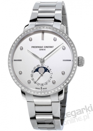 ZEGAREK FREDERIQUE CONSTANT SLIMLINE MOONPHASE LADIES MANUFACTURE FC-703SD3SD6B