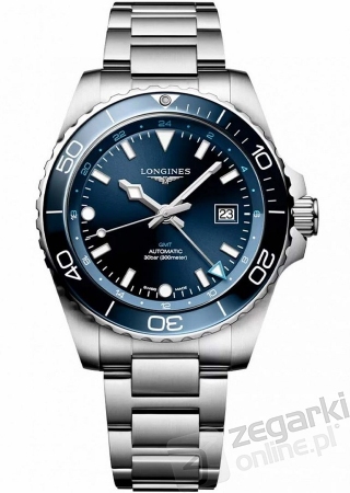 ZEGAREK LONGINES HYDROCONQUEST GMT AUTOMATIC L3.890.4.96.6