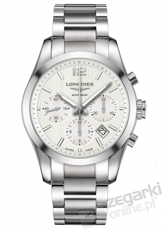 ZEGAREK LONGINES CONQUEST CLASSIC COLUMN-WHEEL AUTOMATIC CHRONOGRAPH L2.786.4.76.6