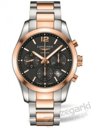 ZEGAREK LONGINES CONQUEST CLASSIC COLUMN-WHEEL AUTOMATIC CHRONOGRAPH L2.786.5.56.7