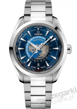 ZEGAREK OMEGA SEAMASTER AQUA TERRA 150M CO AXIAL MASTER CHRONOMETER GMT WORLDTIMER 43 MM 220.10.43.22.03.001