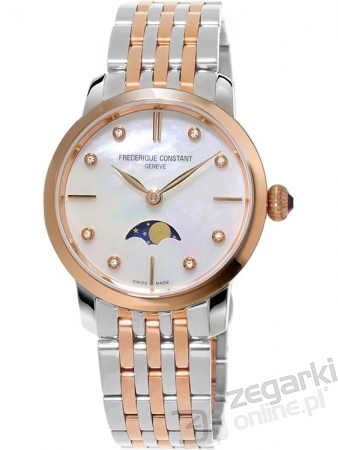 ZEGAREK FREDERIQUE CONSTANT SLIMLINE LADIES MOONPHASE FC-206MPWD1S2B