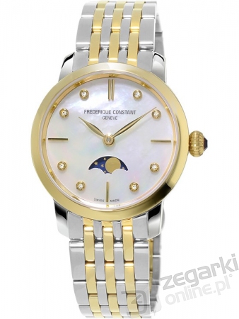 ZEGAREK FREDERIQUE CONSTANT SLIMLINE LADIES MOONPHASE FC-206MPWD1S3B