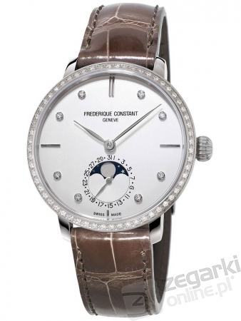 ZEGAREK FREDERIQUE CONSTANT SLIMLINE MOONPHASE LADIES MANUFACTURE FC-703SD3SD6