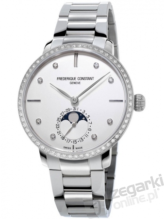 ZEGAREK FREDERIQUE CONSTANT SLIMLINE MOONPHASE LADIES MANUFACTURE FC-703SD3SD6B