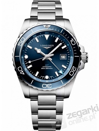 ZEGAREK LONGINES HYDROCONQUEST GMT AUTOMATIC L3.890.4.96.6